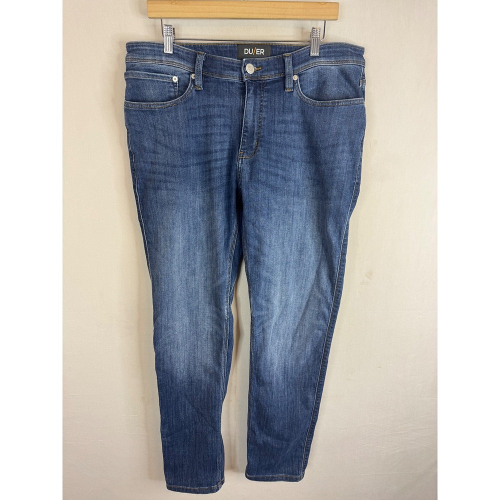 DU/ER L2X Slim Fit Performance Denim Jeans Blue Medium Wash 36x32